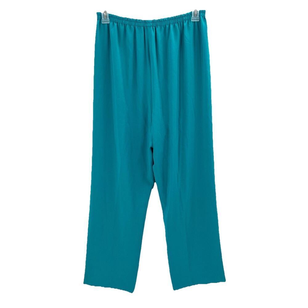 Mack & Mack Green Magic Fabric Slinky Knit Pull On Slacks Dress Pants Womens XL